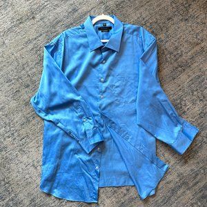 Men's Synrgy Blue Dress Shirt - 19 34/35 - XXXL - Excellent Shape